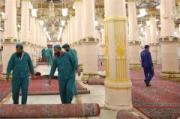 لمدينة المنورة: تجديد سجاد الحرم القديم بالمسجد النبوي